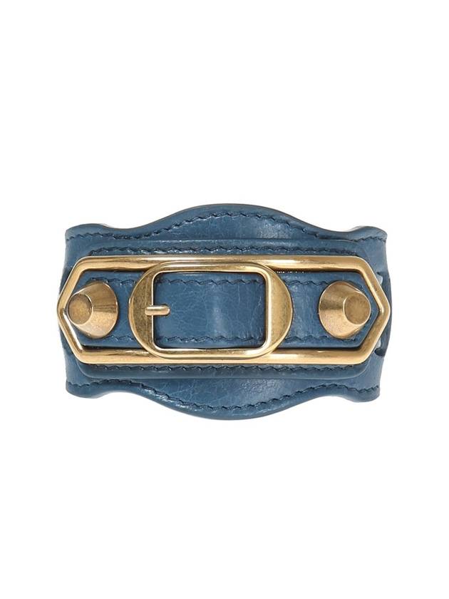Luxury Balenciaga Trending 2026 Giant Gold Buckle Bracelet Blue