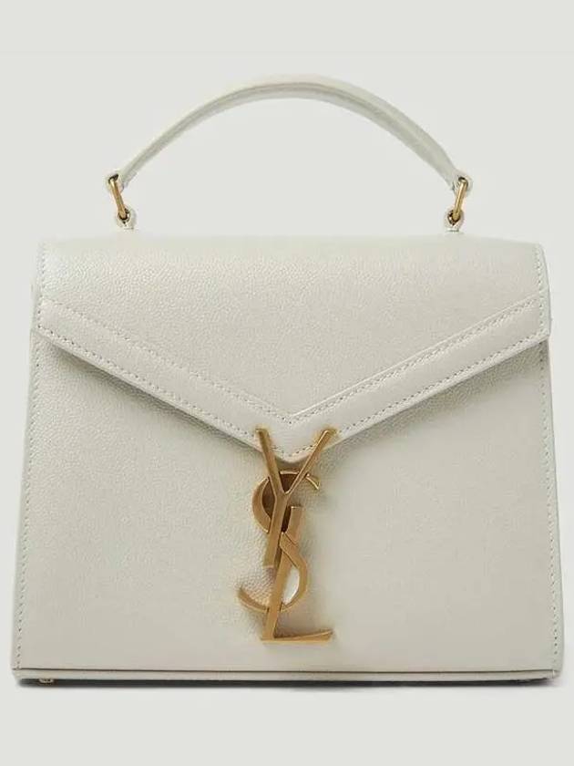 Luxury Saint Laurent Trending 2025 Casandra Monogram Mini Top Handle Cross Bag White