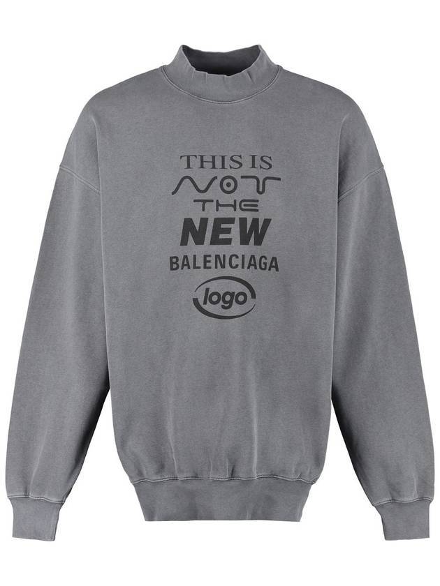 Luxury Balenciaga Trending 2026 This Not Logo Cotton Sweatshirt Black