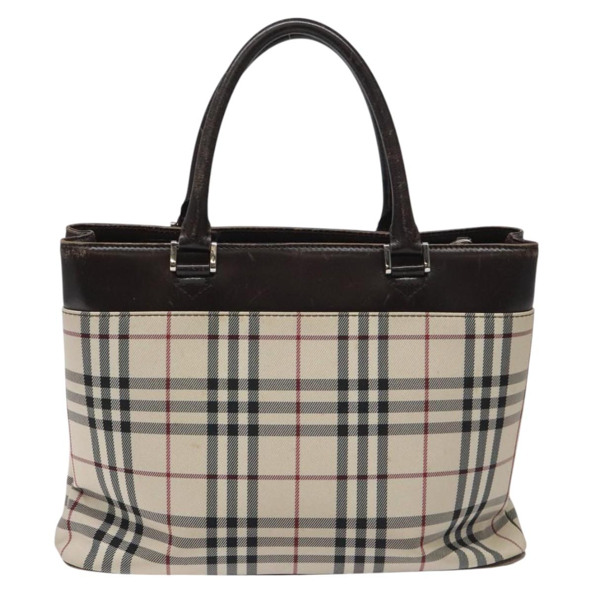 Burberry Nova Check Beige Synthetic Tote Bag ( )