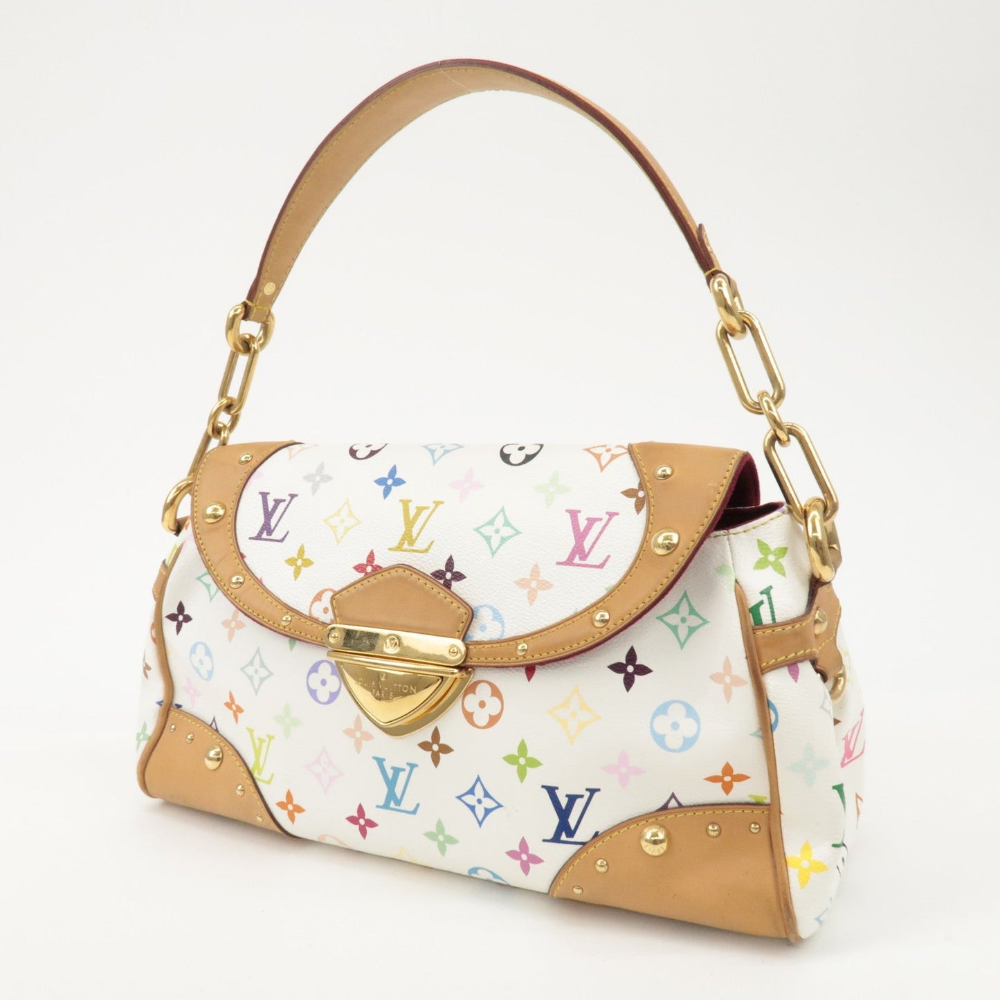 Louis Vuitton Monogram Beverly MM Shoulder Bag Blanc M40203