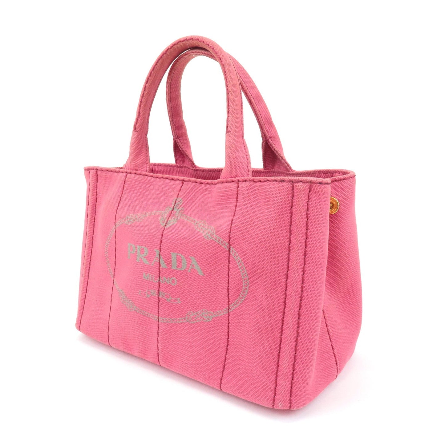 PRADA Canapa Mini Canvas 2Way Hand Bag Shoulder Bag Pink 1BG439
