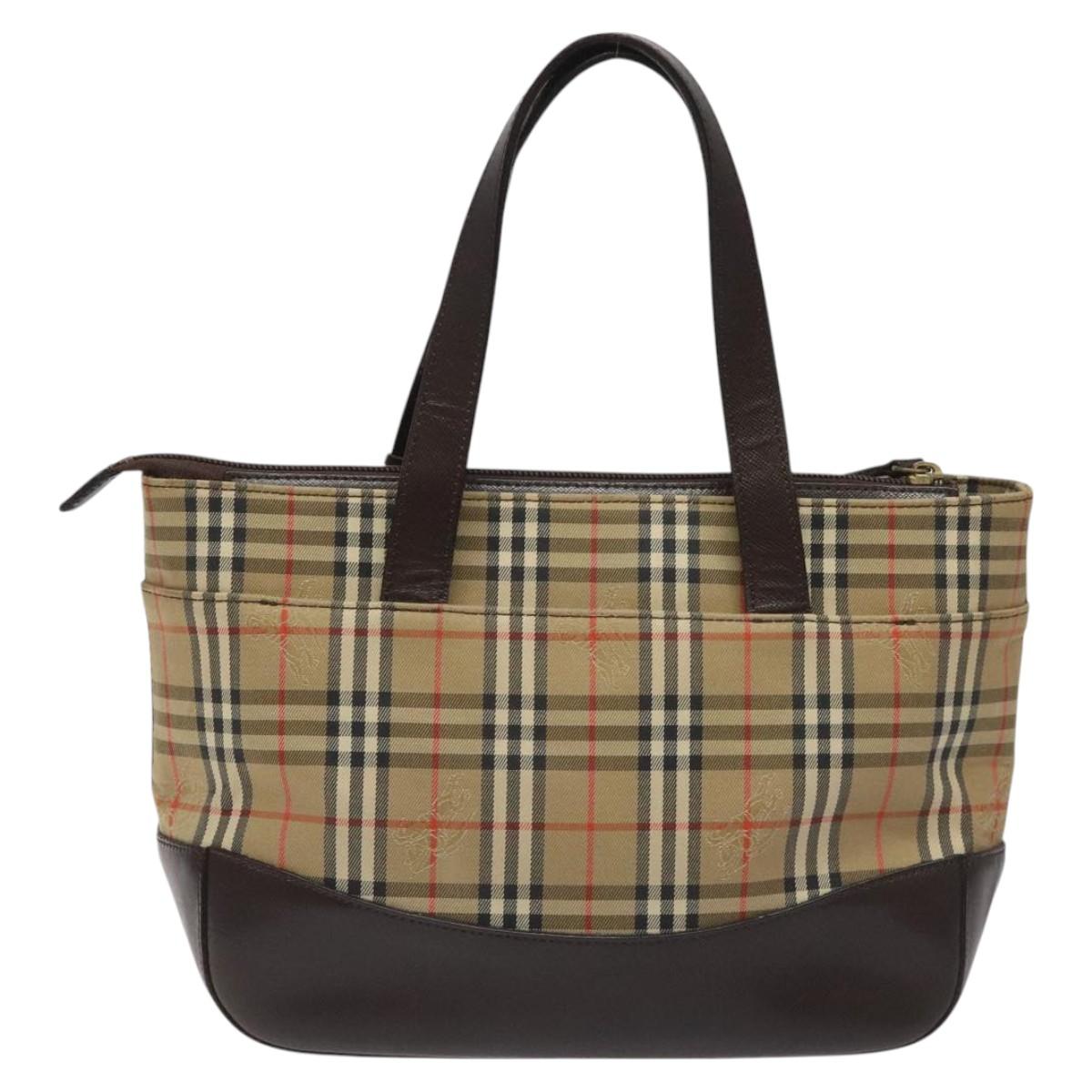 Burberry Nova Check Beige Canvas Tote Bag ( )