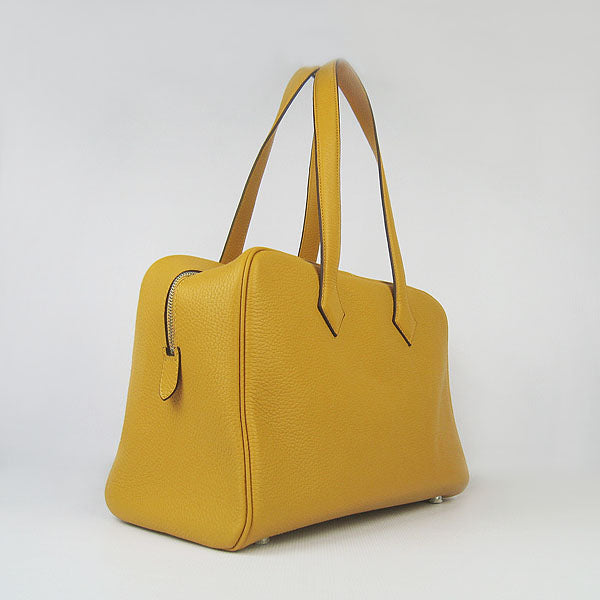 Luxury Hermes Togo leather handbag H2802 yellow
