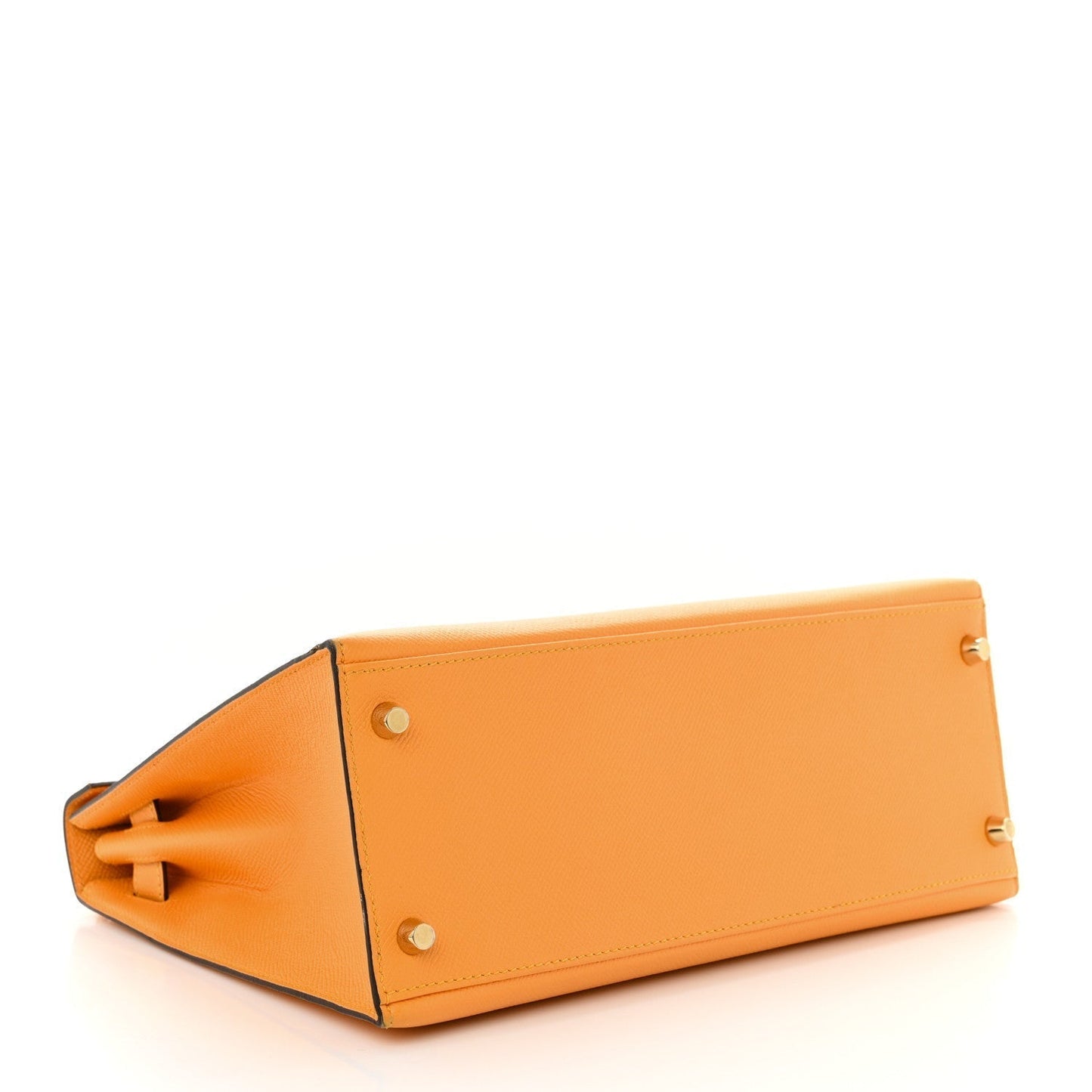 Hermes Epsom Horseshoe Kelly Sellier 28 Jaune D'or Etain