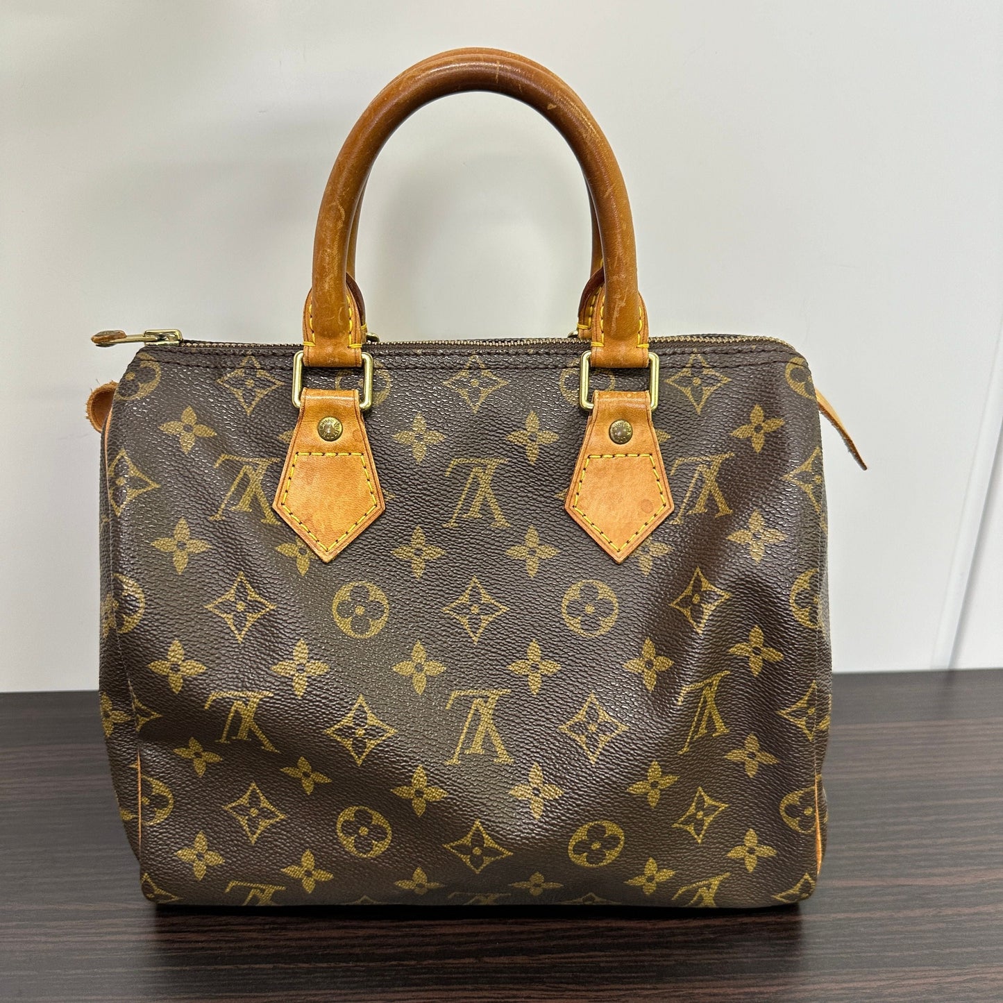 Louis Vuitton Boston Bag Speedy 25 Brown Monogram Leather LB121542