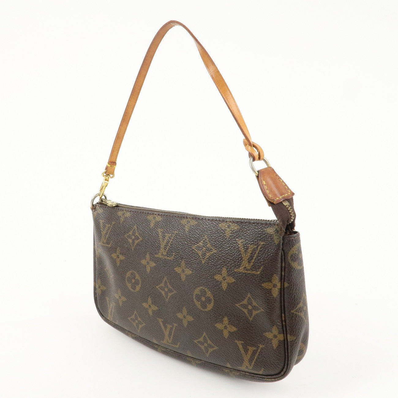 Louis Vuitton Monogram Pochette Accessoires Hand Bag Brown M51980