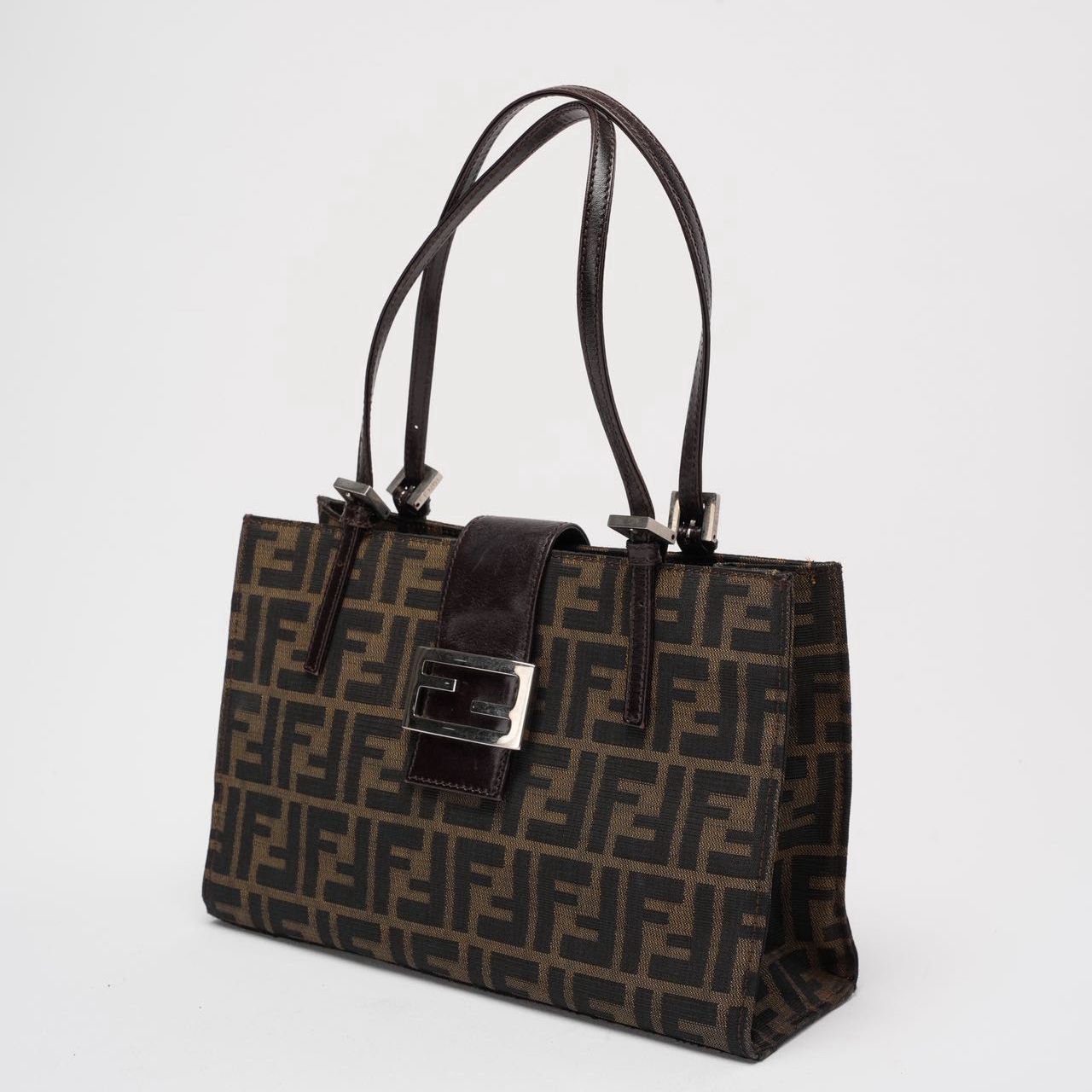 Fendi  Zucca Double Top Handle Bag
