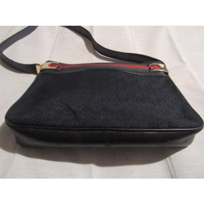 Gucci Leather Canvas Shoulder Bag