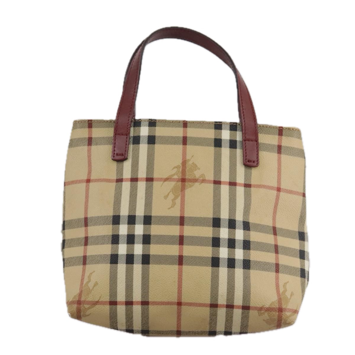 Burberry Haymarket Beige Canvas Handbag ( )