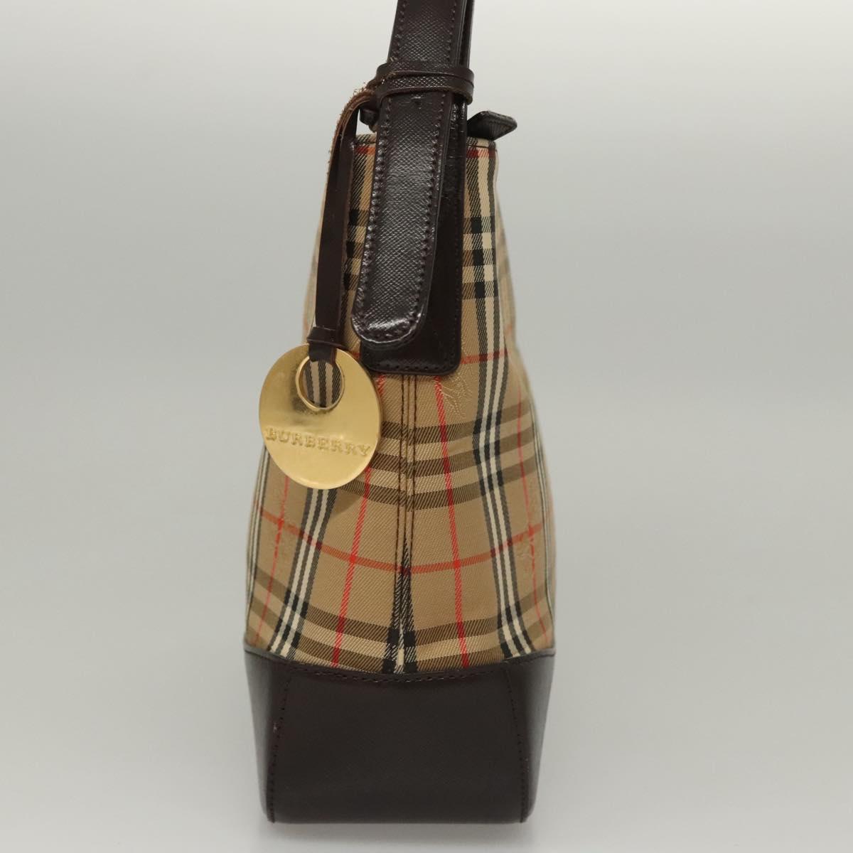 Burberry Nova Check Brown Canvas Shoulder Bag ( )