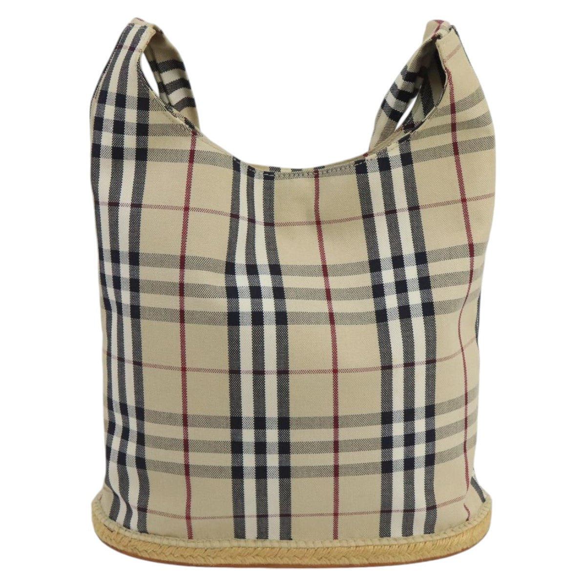 Burberry Nova Check Beige Canvas Shoulder Bag ( )