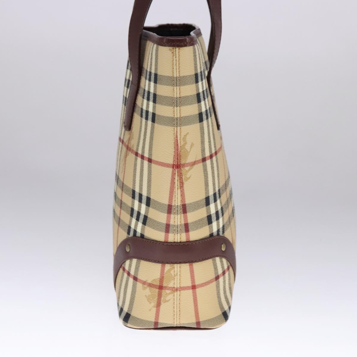 Burberry Haymarket Beige Canvas Tote Bag ( )