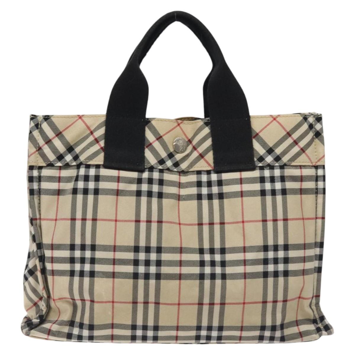 Burberry Nova Check Beige Nylon Tote Bag ( )