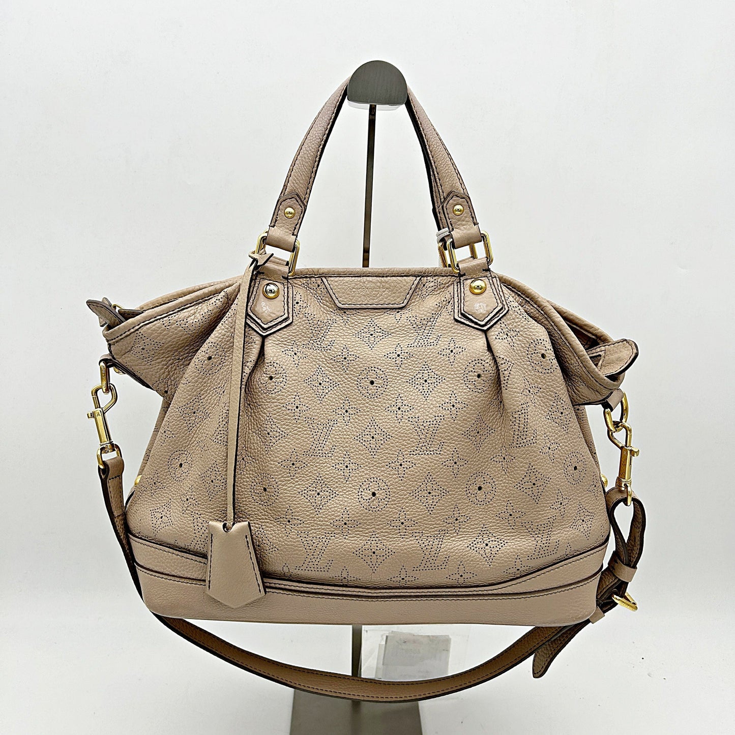 Louis Vuitton Mahina Stella Pm Taupe 2way Bag LA319