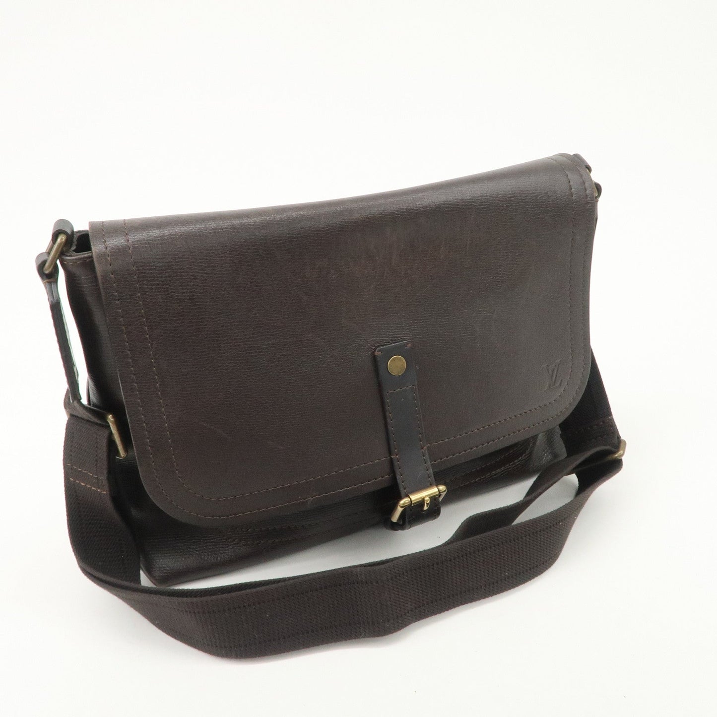 Louis Vuitton Utah Leather Ohama Style Shoulder Bag Cafe M92994