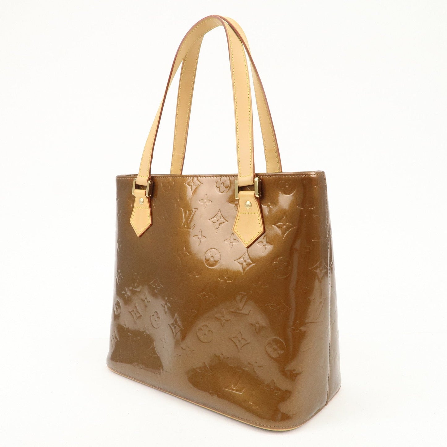 Louis Vuitton Monogram Vernis Houston Tote Bag Hand Bag Bronze M91122