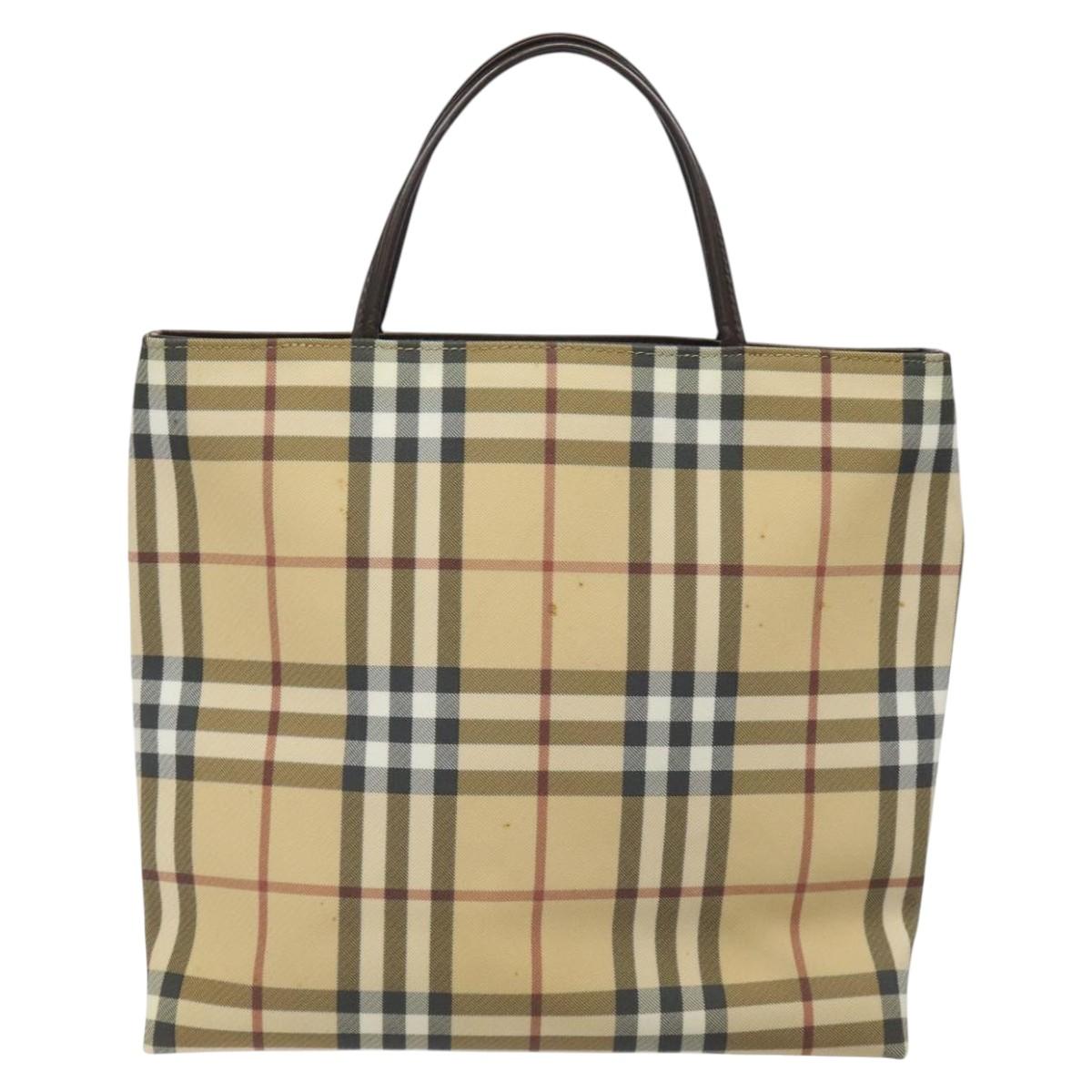 Burberry Nova Check Beige Canvas Tote Bag ( )