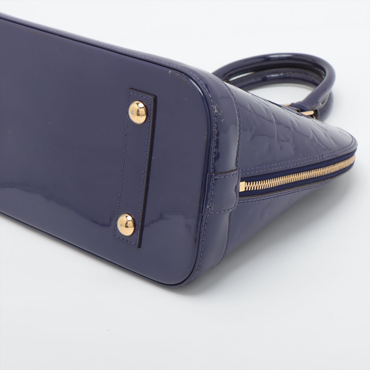 LOUIS VUITTON Alma Handbag in Monogram Vernis Sapphire