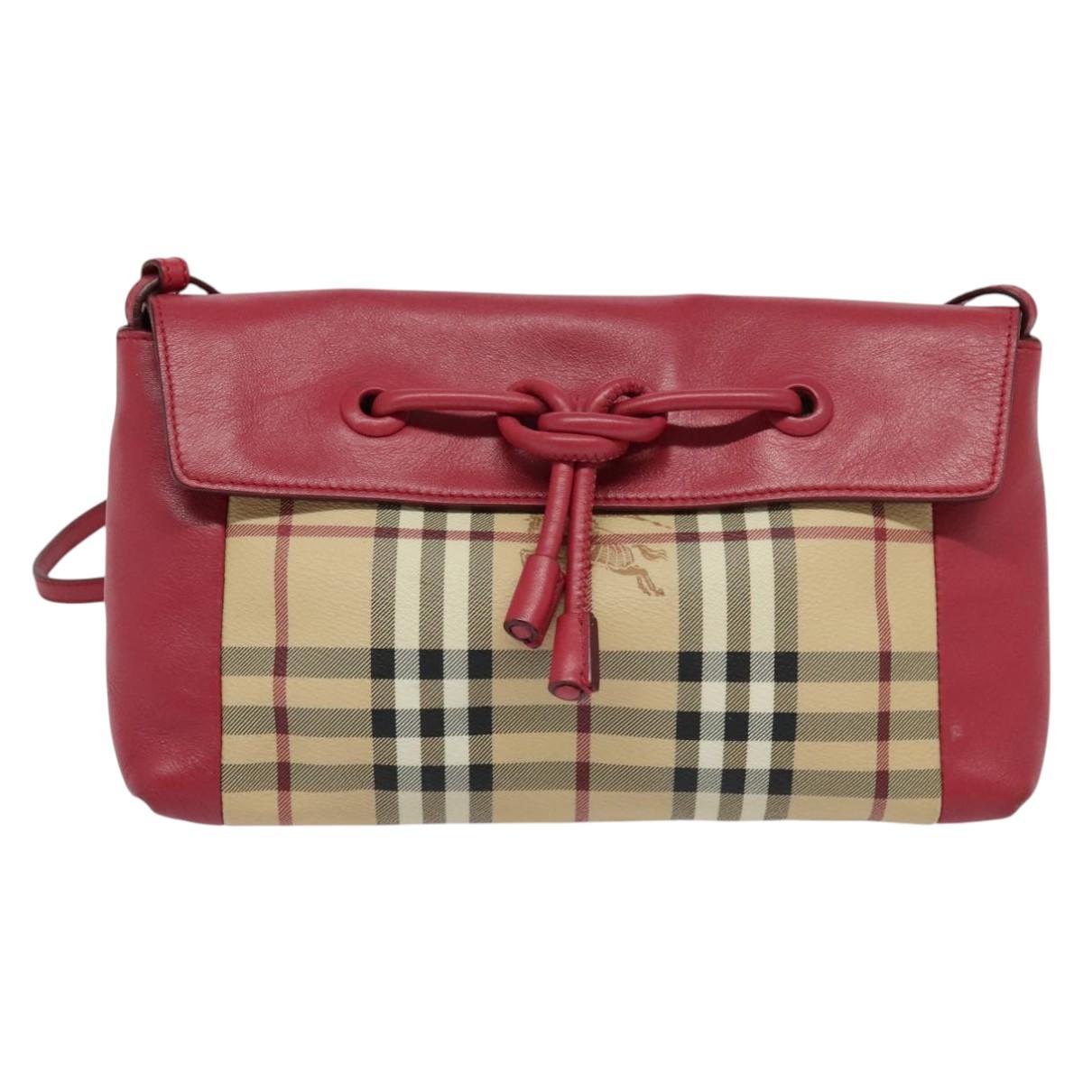 Burberry Nova Check Beige Canvas Shoulder Bag ( )