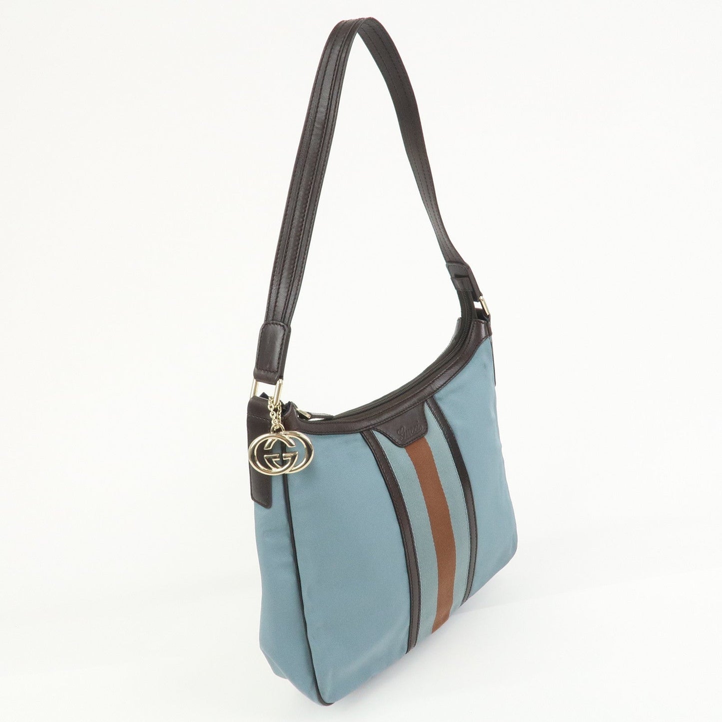 GUCCI Sherry Nylon Canvas GG Marmont Charm Shoulder Bag 264219