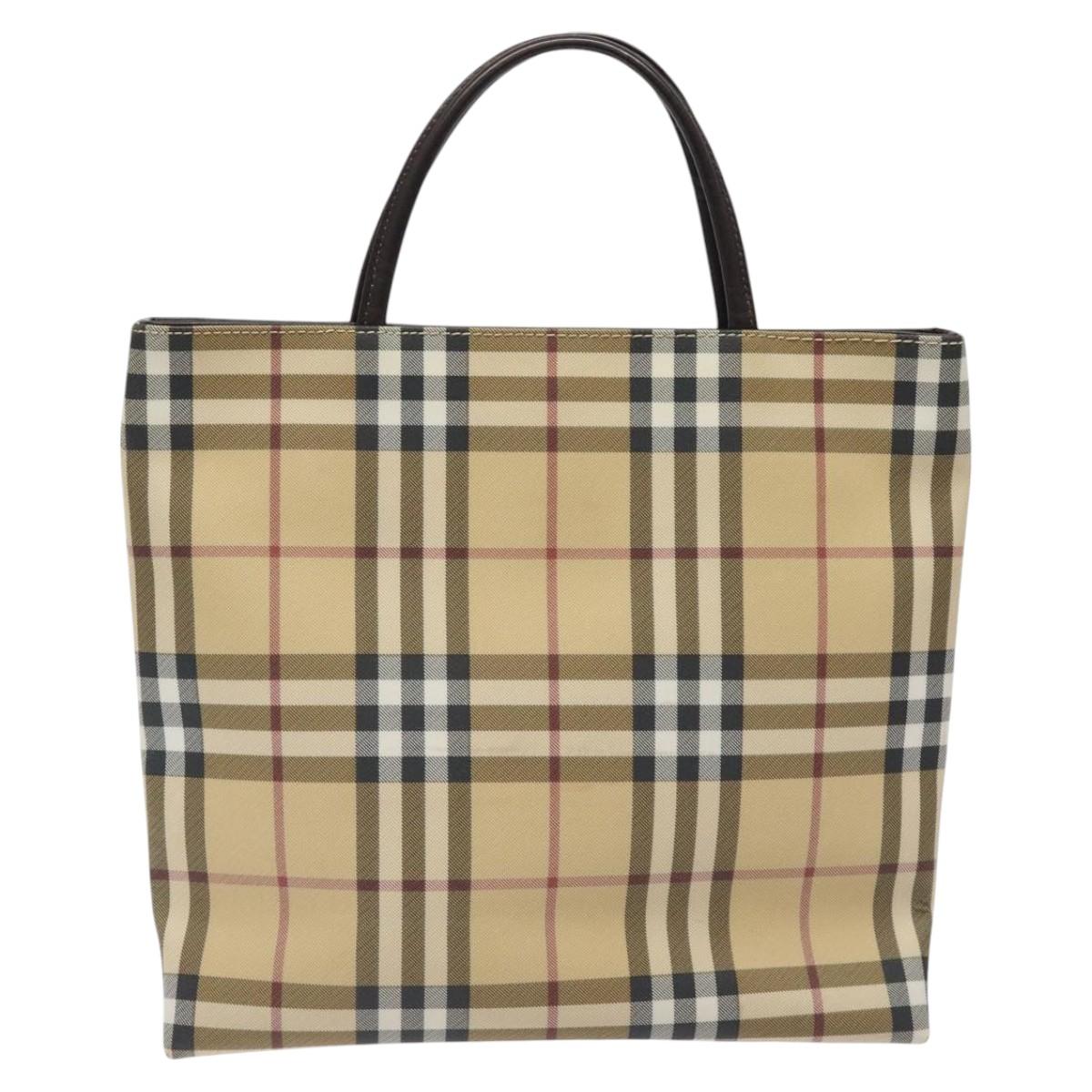 Burberry Nova Check Beige Canvas Handbag ( )