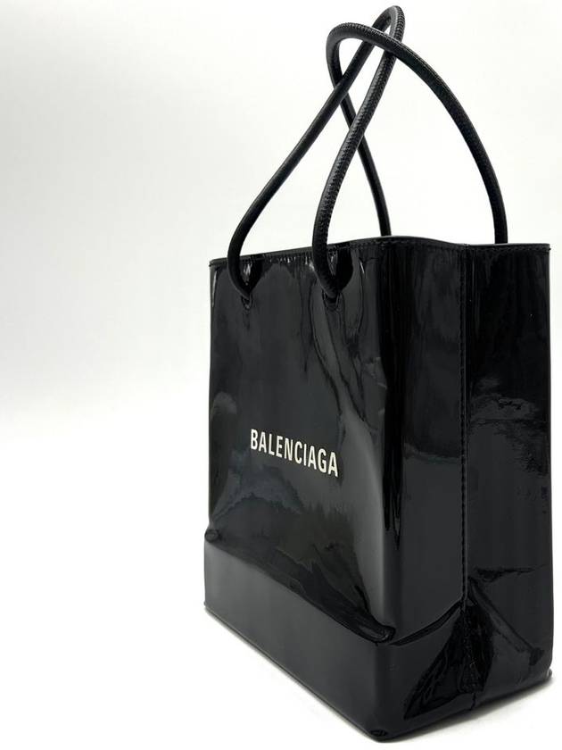 Luxury Balenciaga Trending 2026 Square patent tote bag XXS 572411