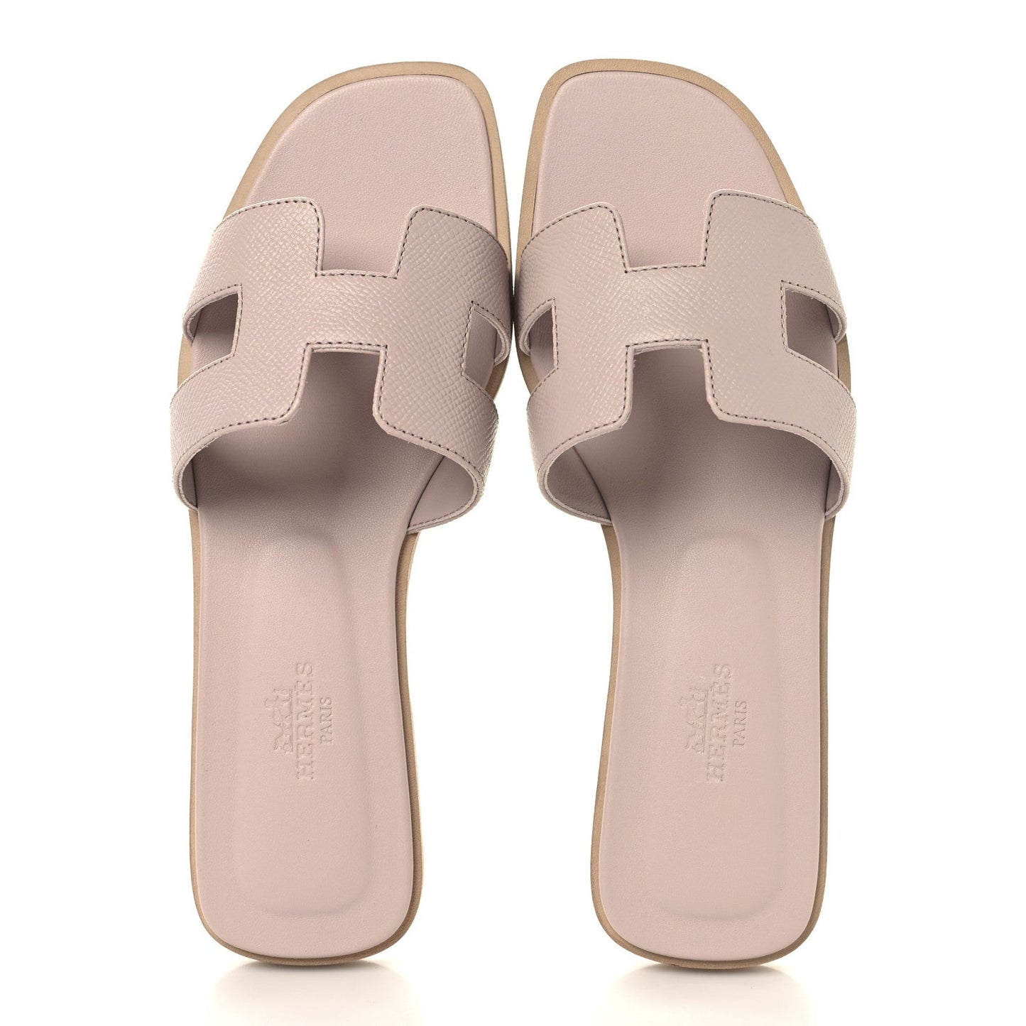Hermes Epsom Oran Sandals 36 Rose Porcelaine