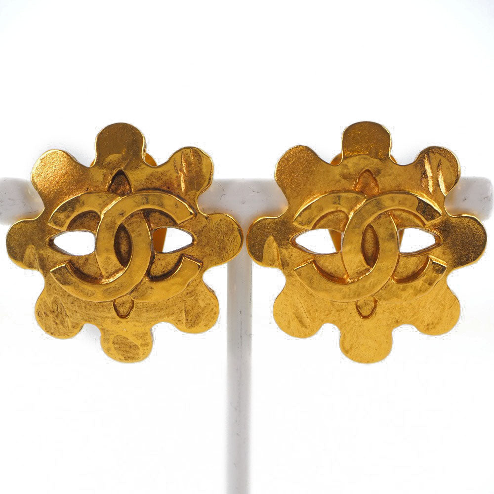 Chanel Chanel Coco Mark Earring Flower   G   1994 94P  15.7g Coco Mark