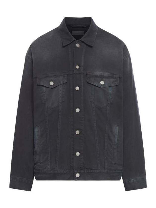 Luxury Balenciaga Trending 2026 Sunbleached Denim Jacket Black