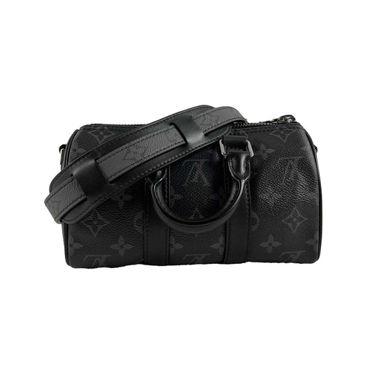 LOUIS VUITTON Reverse Monogram Eclipse Keepall XS Black Crossbody Bag