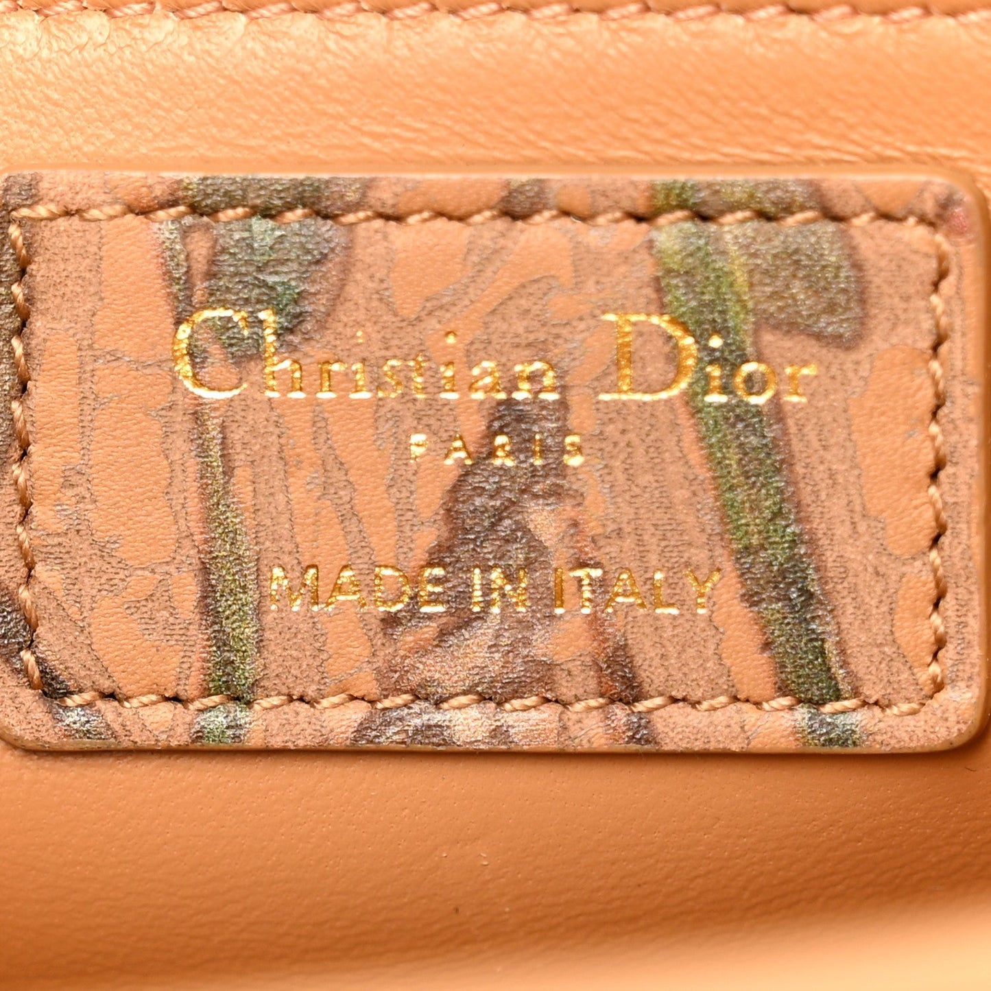 Christian Dior Calfskin Floral Printed 30 Montaigne Flap Bag Cuivre Multicolor