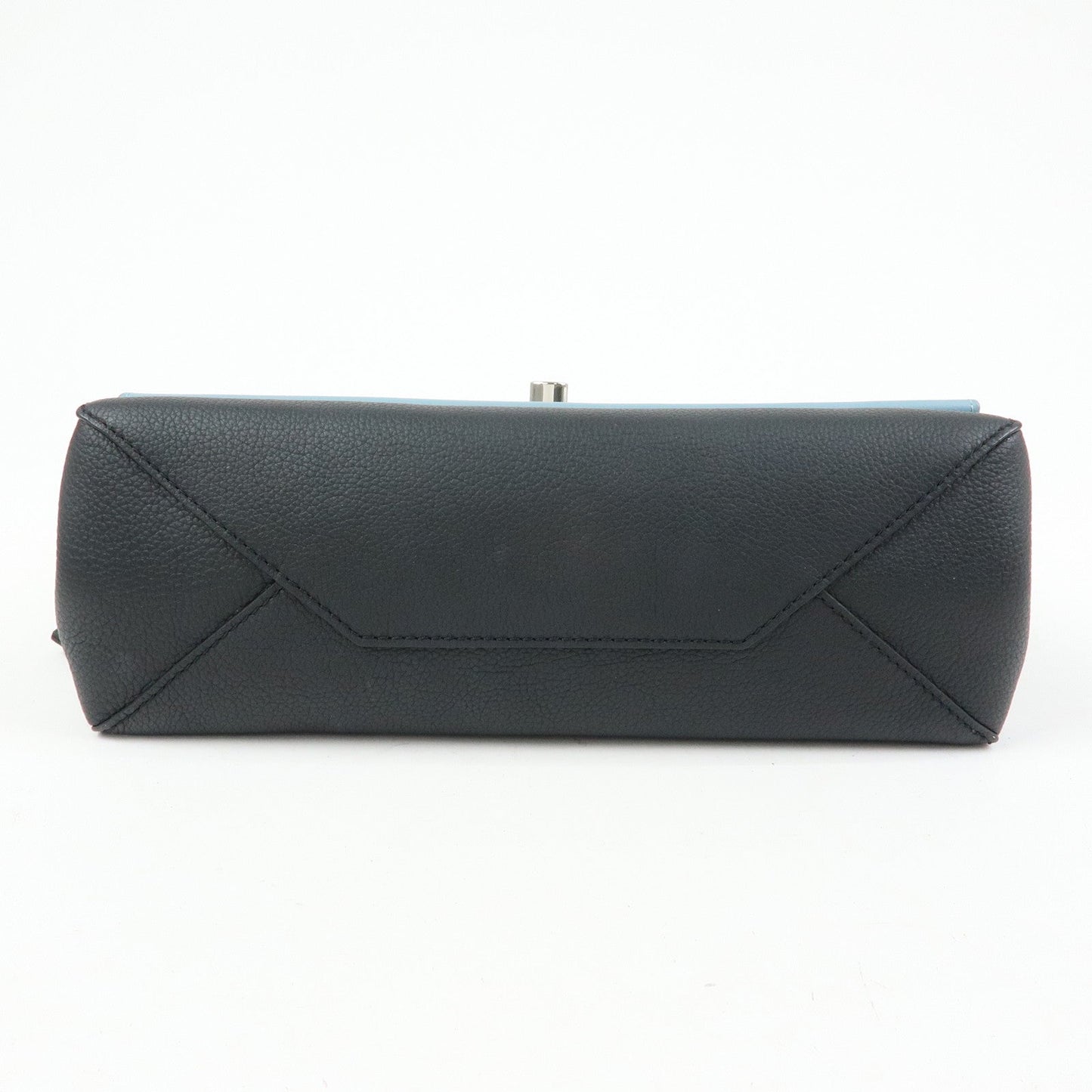 Louis Vuitton Lock Me Leather Cartable Hand Bag Blue Black M50250