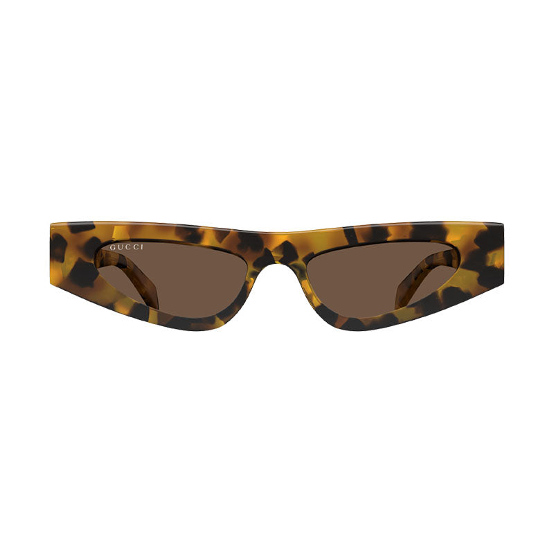 Gucci Sunglasses Cat Eye Full Rim, Shiny Black Frame and Grey Lens GG1779S001