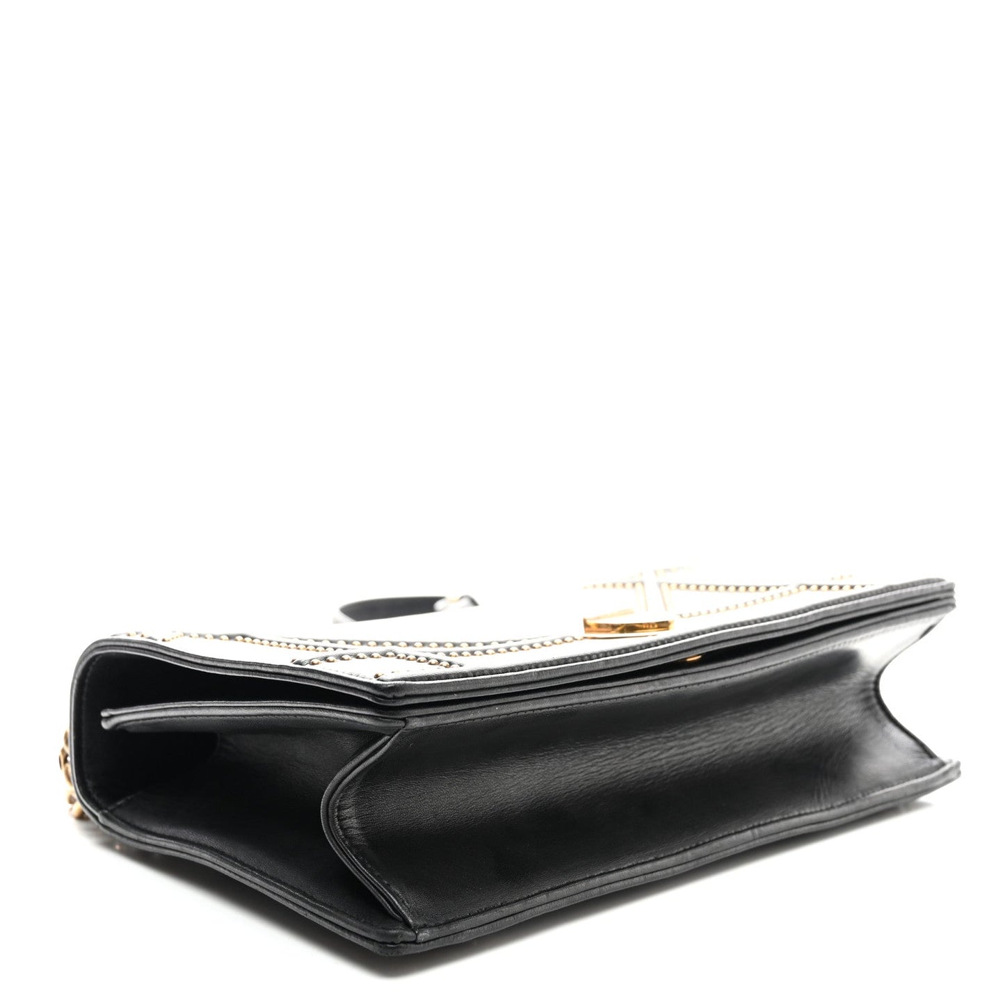 Christian Dior Lambskin Studded Medium Diorama Flap Bag Black