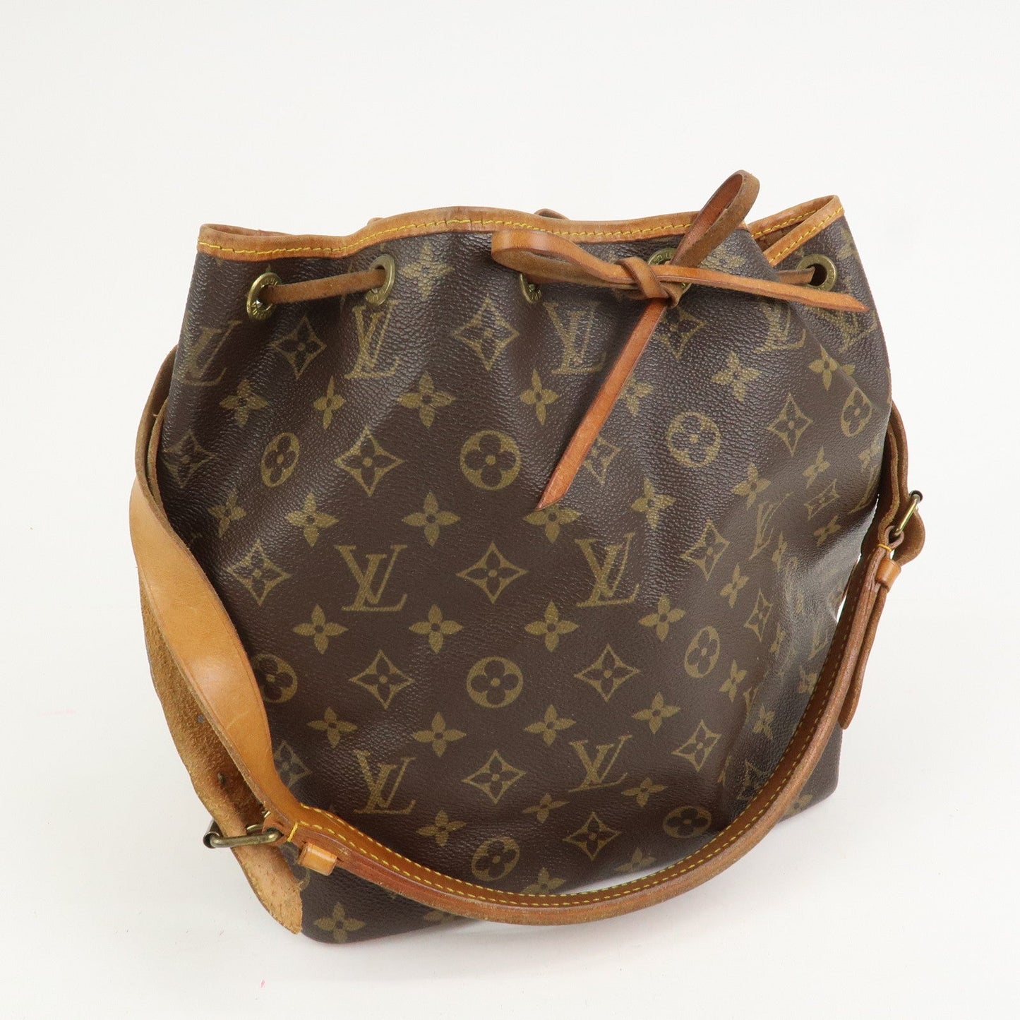 Louis Vuitton Monogram Petit Noe Shoulder Bag Brown M42226