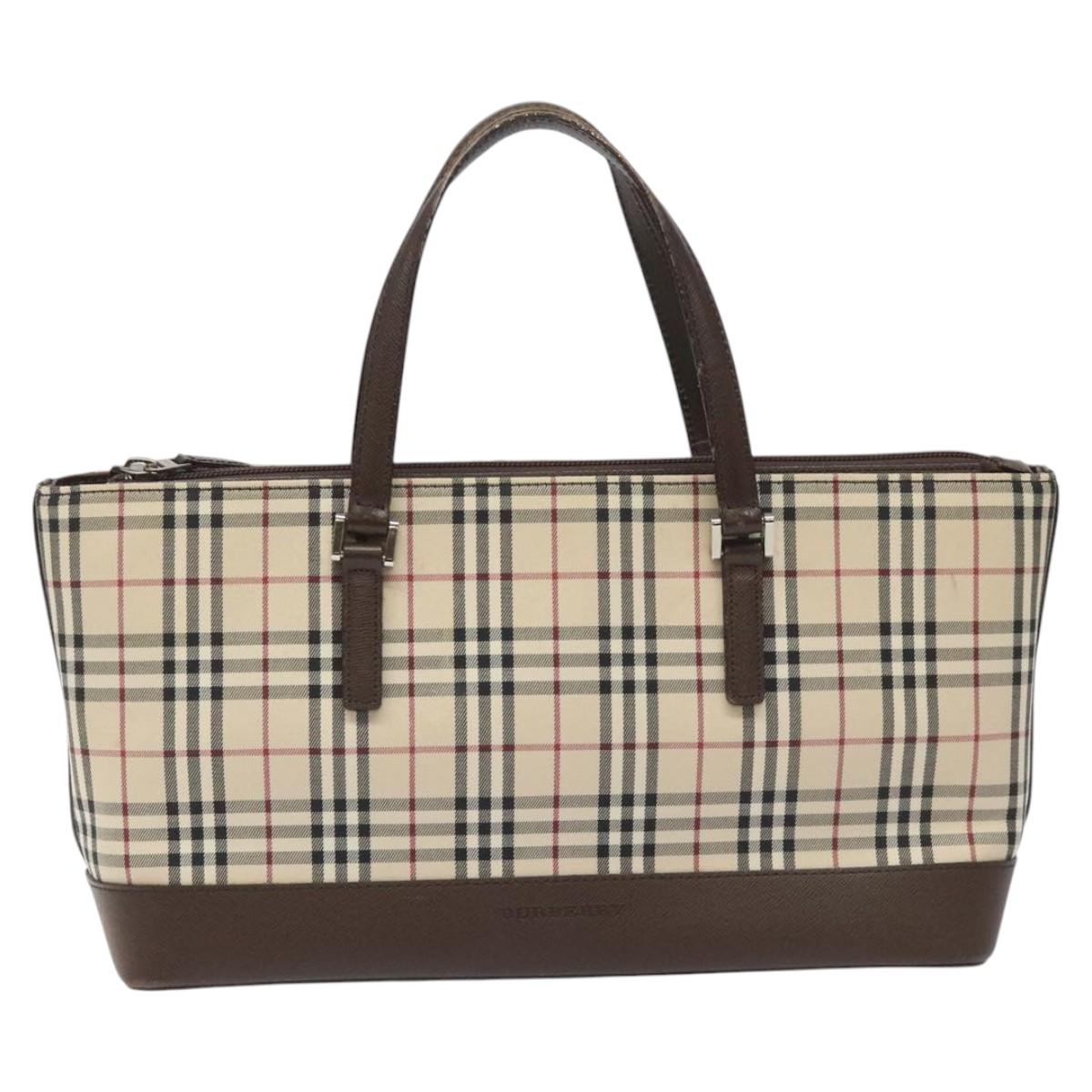 Burberry Nova Check Beige Canvas Tote Bag ( )