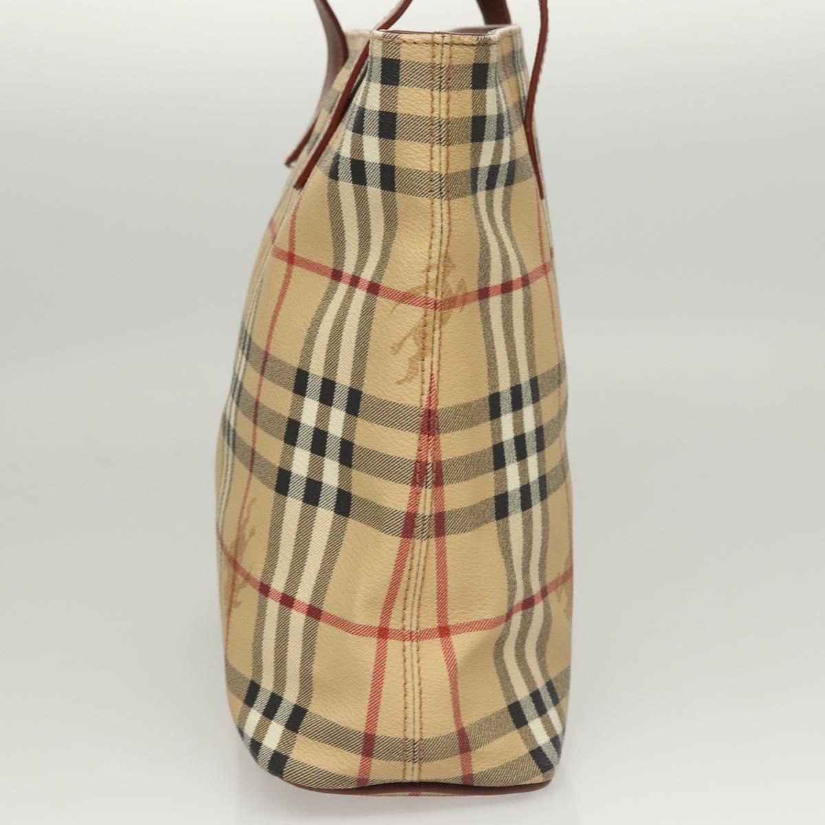 Burberry Haymarket Beige Canvas Handbag ( )