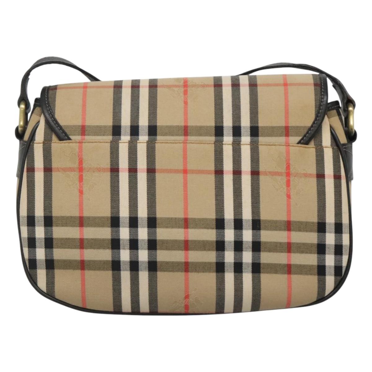 Burberry Nova Check Beige Canvas Shoulder Bag ( )