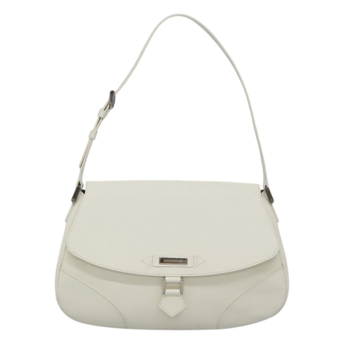 Burberry White Leather Shoulder Bag ( )