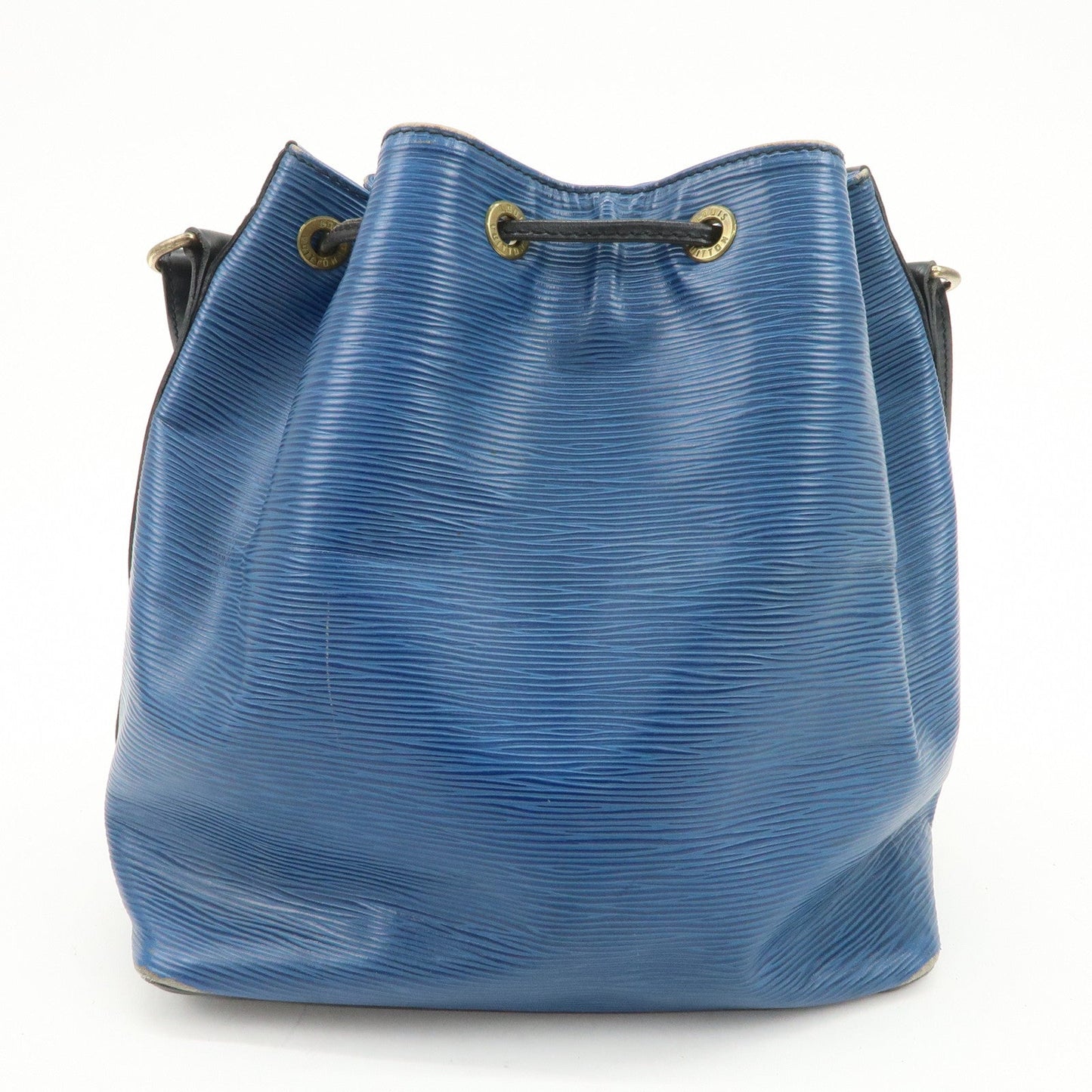 Louis Vuitton Epi Petit Noe Bi-color Shoulder Bag Noir Blue ?44152