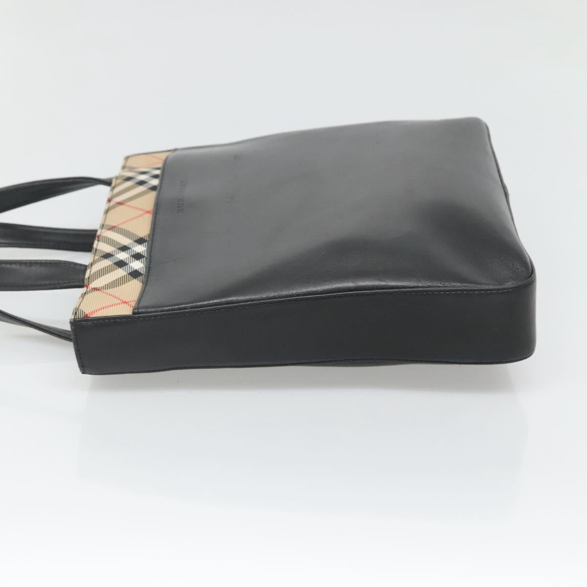 Burberry Nova Check Black Leather Handbag ( )