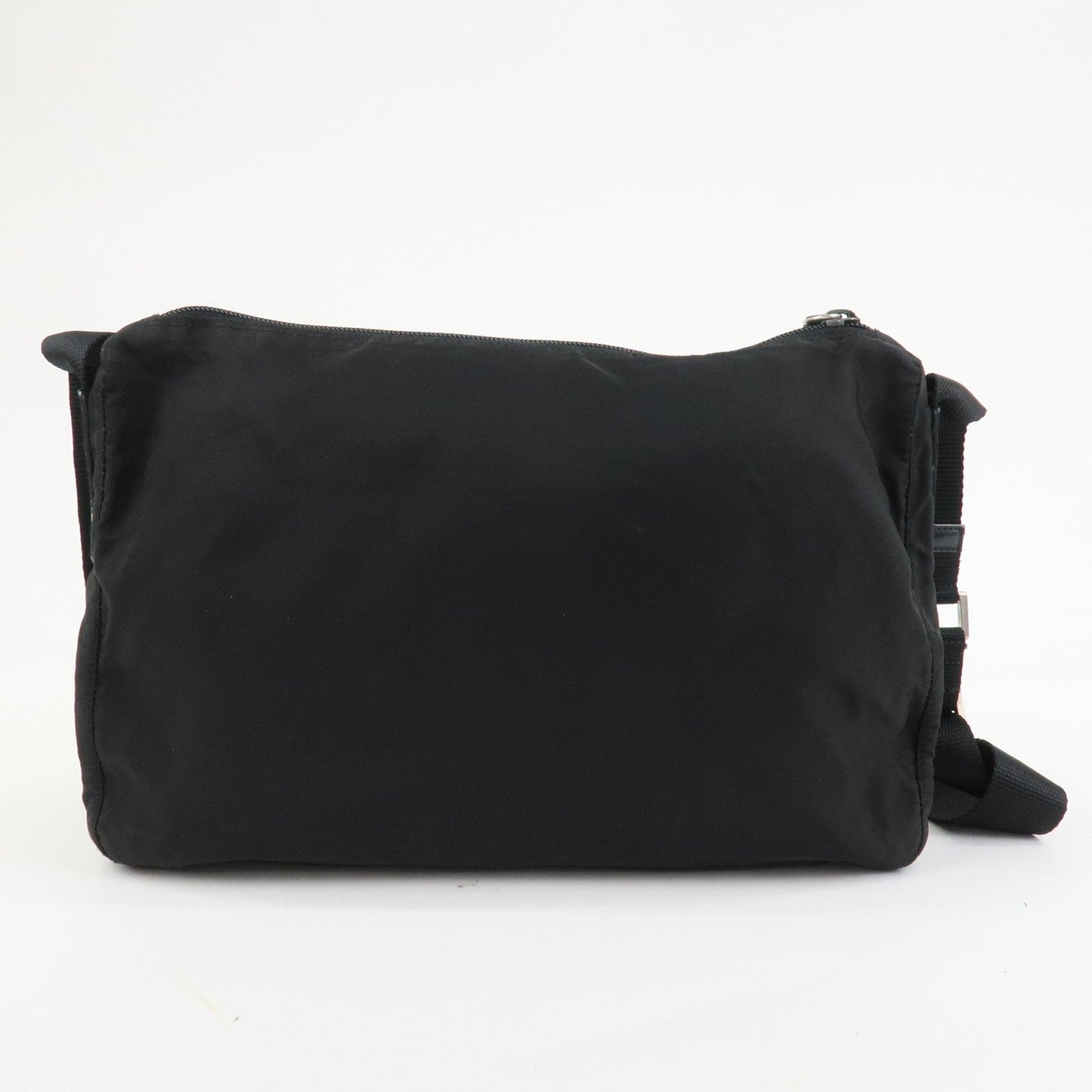 PRADA Nylon Leather Shoulder Bag Crossbody Bag Black B10140