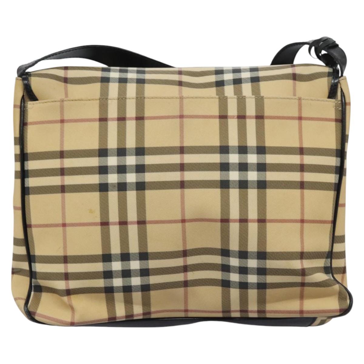 Burberry Nova Check Beige Canvas Shoulder Bag ( )