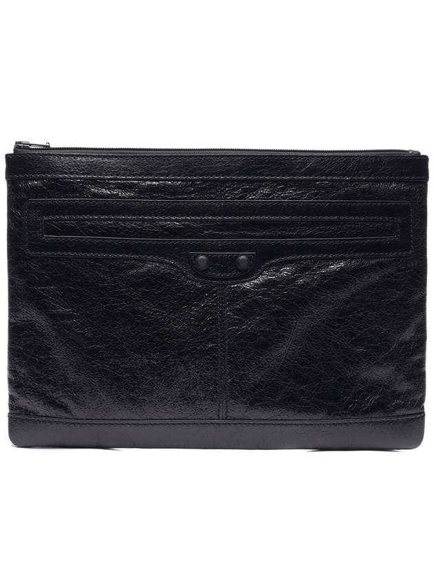 Luxury Balenciaga Trending 2026 Classic Clip Clutch Bag Black