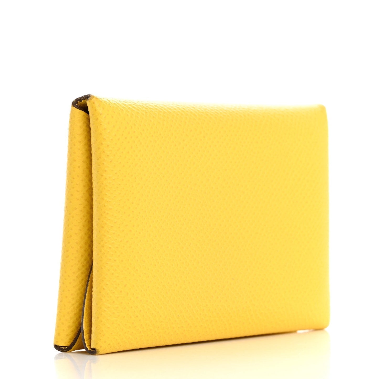Hermes Epsom Calvi Duo Card Case Jaune De Naples