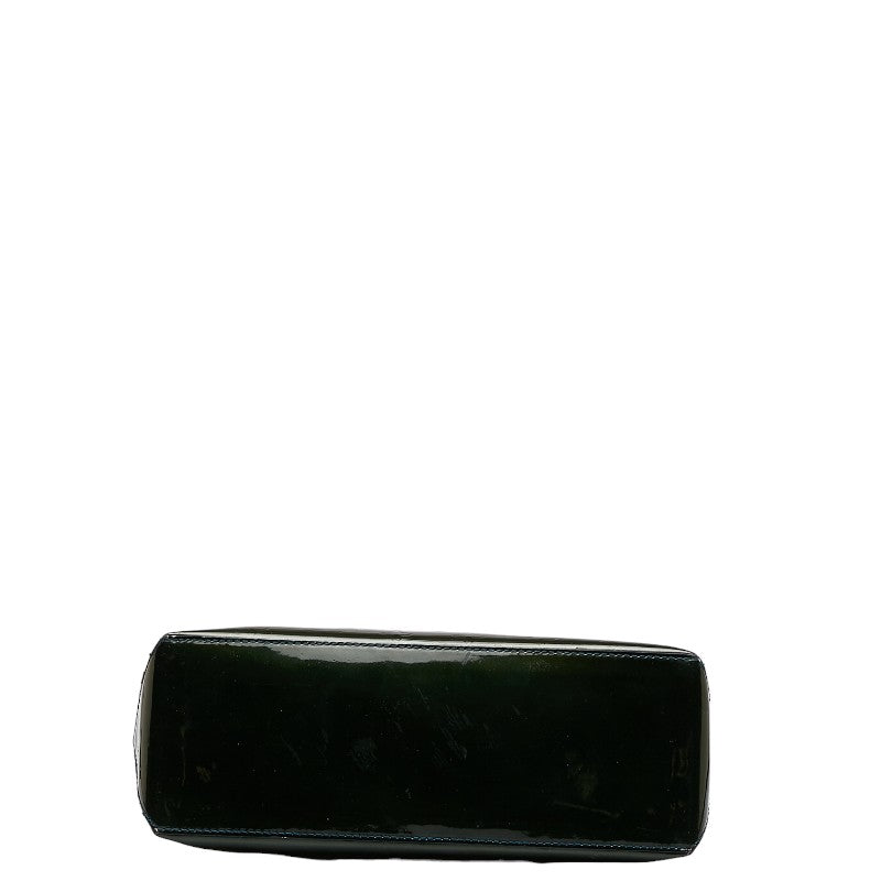 Louis Vuitton Monogram Vernis Wilshere PM Handbag M93684 Blue Green Patent Leather Louis Vuitton