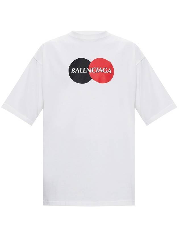 Luxury Balenciaga Trending 2026 Uniform Logo Short Sleeve T-shirt White
