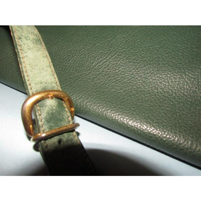 Gucci Vintage Forest Green Leather Hobo Bag