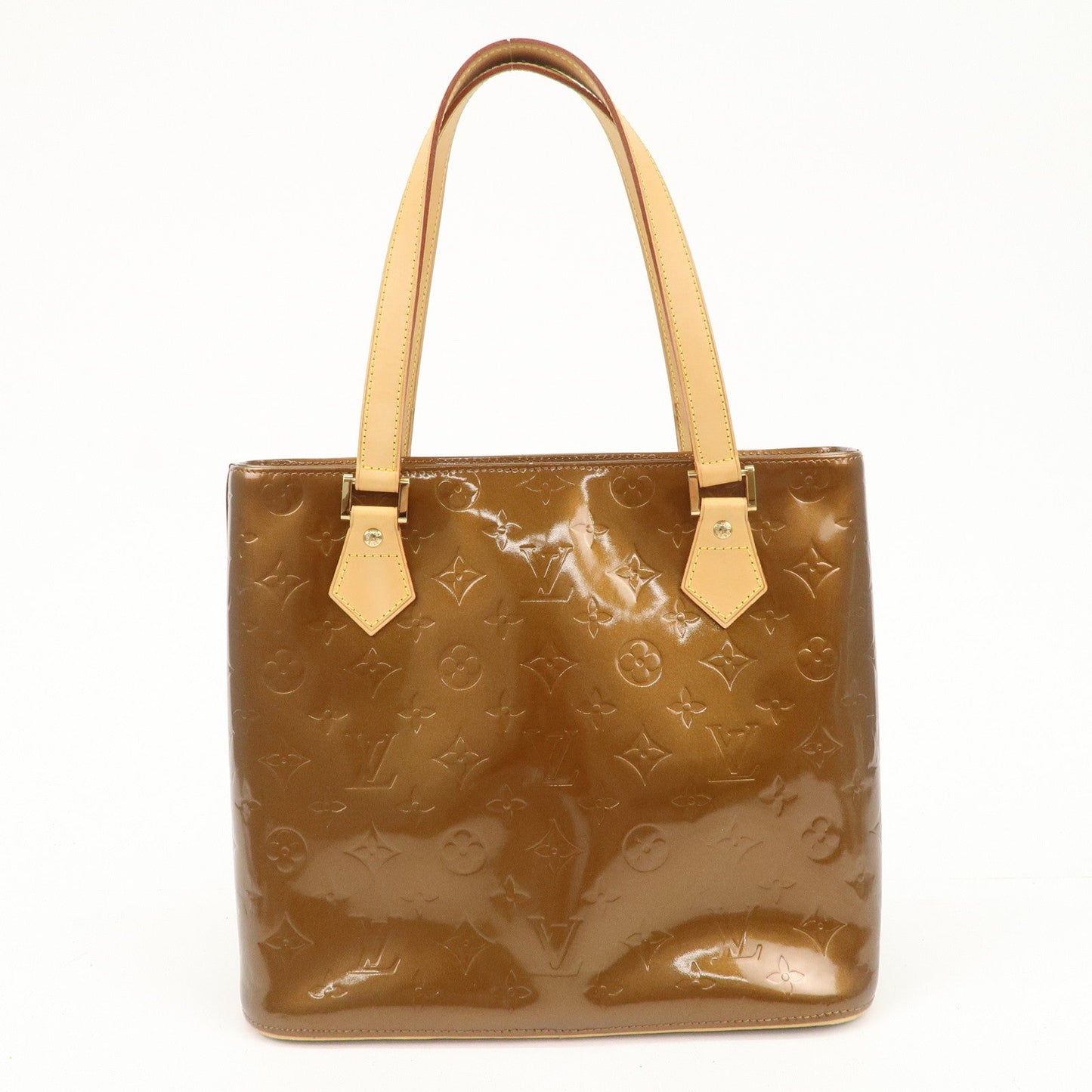 Louis Vuitton Monogram Vernis Houston Tote Bag Hand Bag Bronze M91122